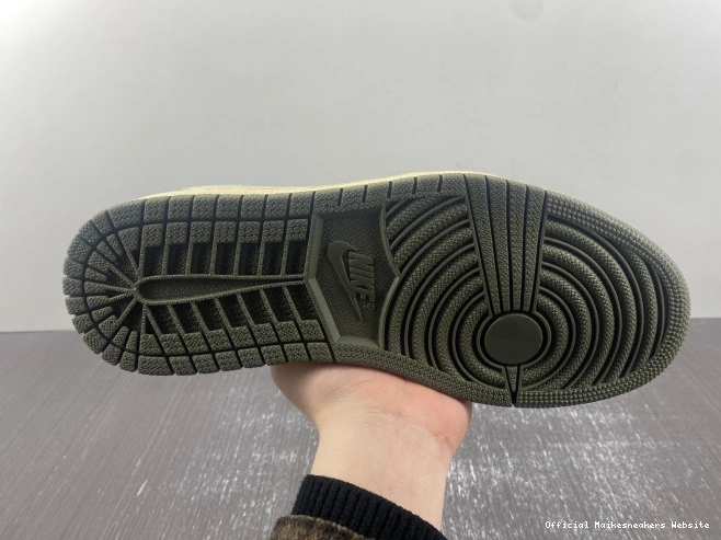 Official Maikesneakers OLIVE' DM7866-002 SP SCOTT TRAVIS X 'BLACK JORDAN 1 OG AIR LOW 0729